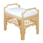 Chinoiserie Rattan Pagoda Stool - Image 3