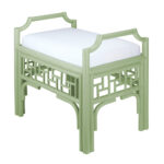 Chinoiserie Rattan Pagoda Stool - Image 6