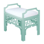 Chinoiserie Rattan Pagoda Stool - Image 4