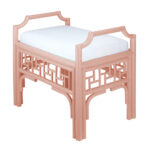 Chinoiserie Rattan Pagoda Stool - Image 5