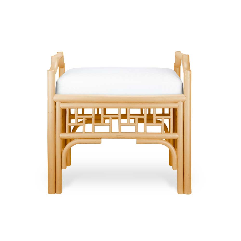 STOR-0008-11 Chinoiserie Rattan Pagoda Stool - Image 1