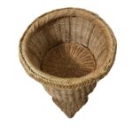 Rattan Urn Pedestal Planter - Image 3