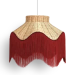 Victorian Scalloped Rattan Lampshade