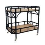 Colonial Rattan Bar Cart - Image 2