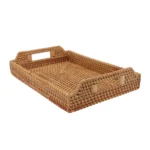 Wicker Rectangular Rattan Tray - Image 2