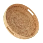 Wicker Round Rattan Tray - Image 2