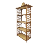 Chinoiserie Rattan Etagere - Image 2